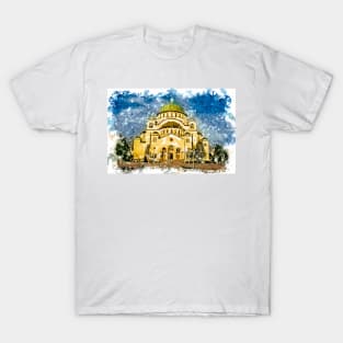 The Temple of Saint Sava Belgrade Srbija / Hram Svetog Save Beograd Srbija T-Shirt